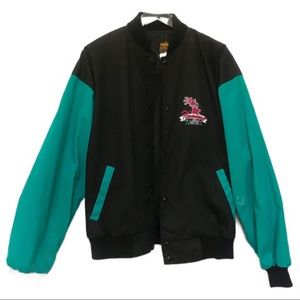 {JARMAIN} Vintage Flamingo Varsity Style Jacket
